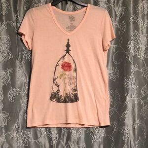 Disney Beauty and the Beast Rose Tee - Pink